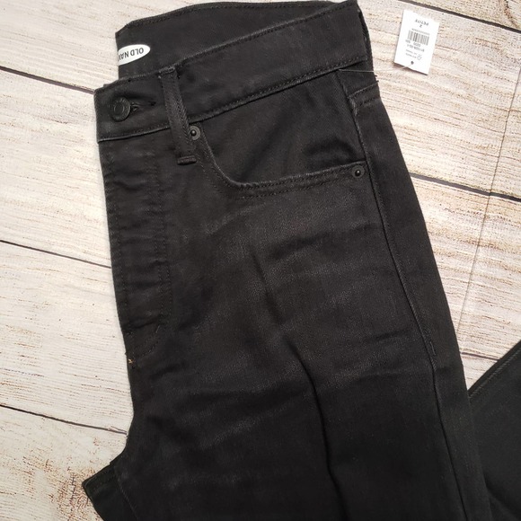 OLD NAVY distressed button fly black jeans 2p - Picture 2 of 8